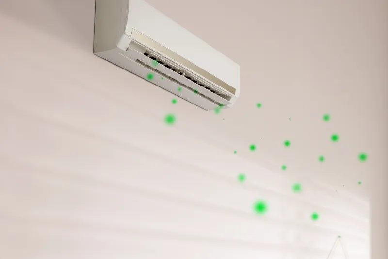 清掃をしていない空調機からウイルスが飛散?!